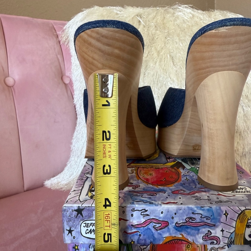 Jeffrey Campbell Denim Blue Platform Slide Heels worn once only! - Picture 9 of 10